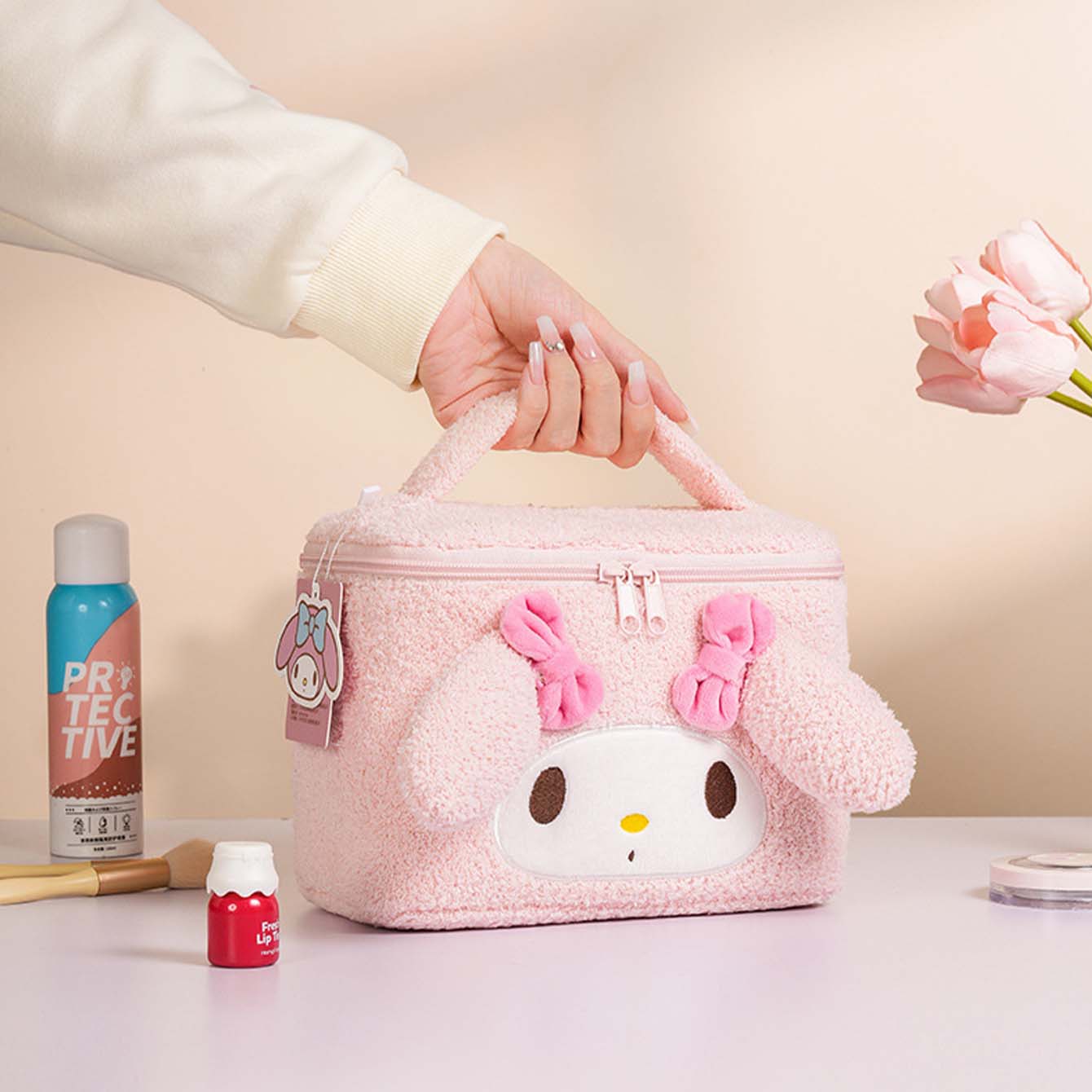 (Brand Authorized)Sanrio Plush Rectangular Cosmetic Bag