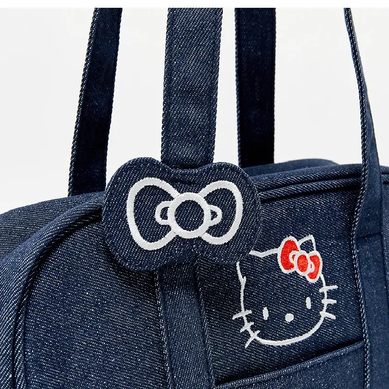 Hello Kitty Denim Shoulder Tote Bag (Nautical Style)