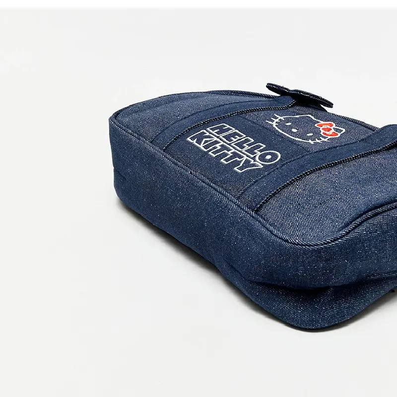Hello Kitty Denim Shoulder Tote Bag (Nautical Style)