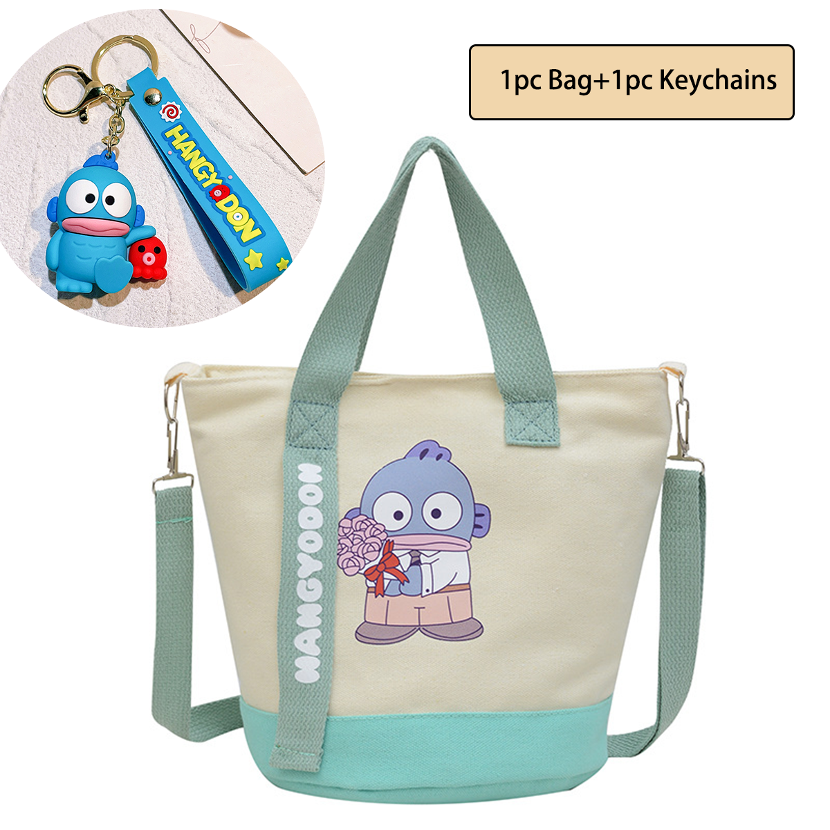 (Brand Authorized)Sanrio Round Canvas Crossbody Bag