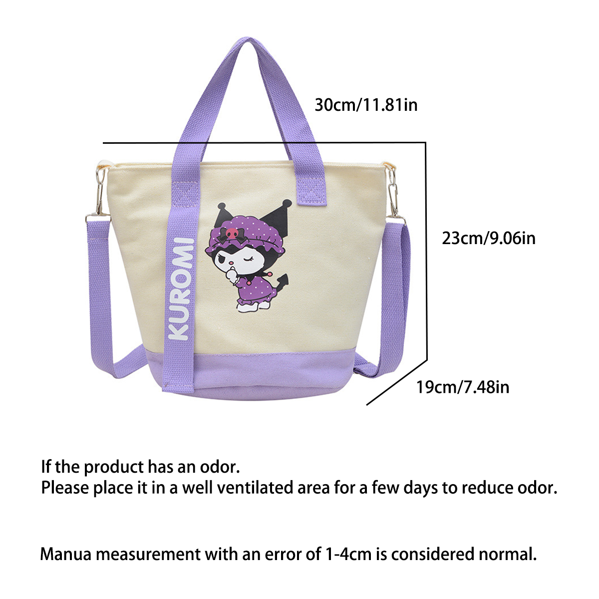 (Brand Authorized)Sanrio Round Canvas Crossbody Bag