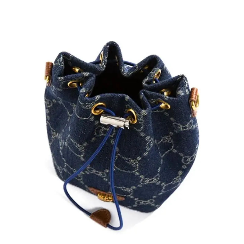 Hello Kitty Denim Drawstring Bucket Bag