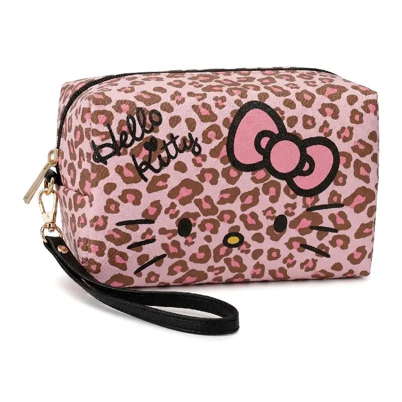 Hello Kitty Pink Leopard Pattern Storage Bag (Wild Sweet Girl Series)