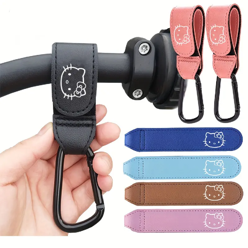 Hello Kitty Leather Carabiner Keychain Charm