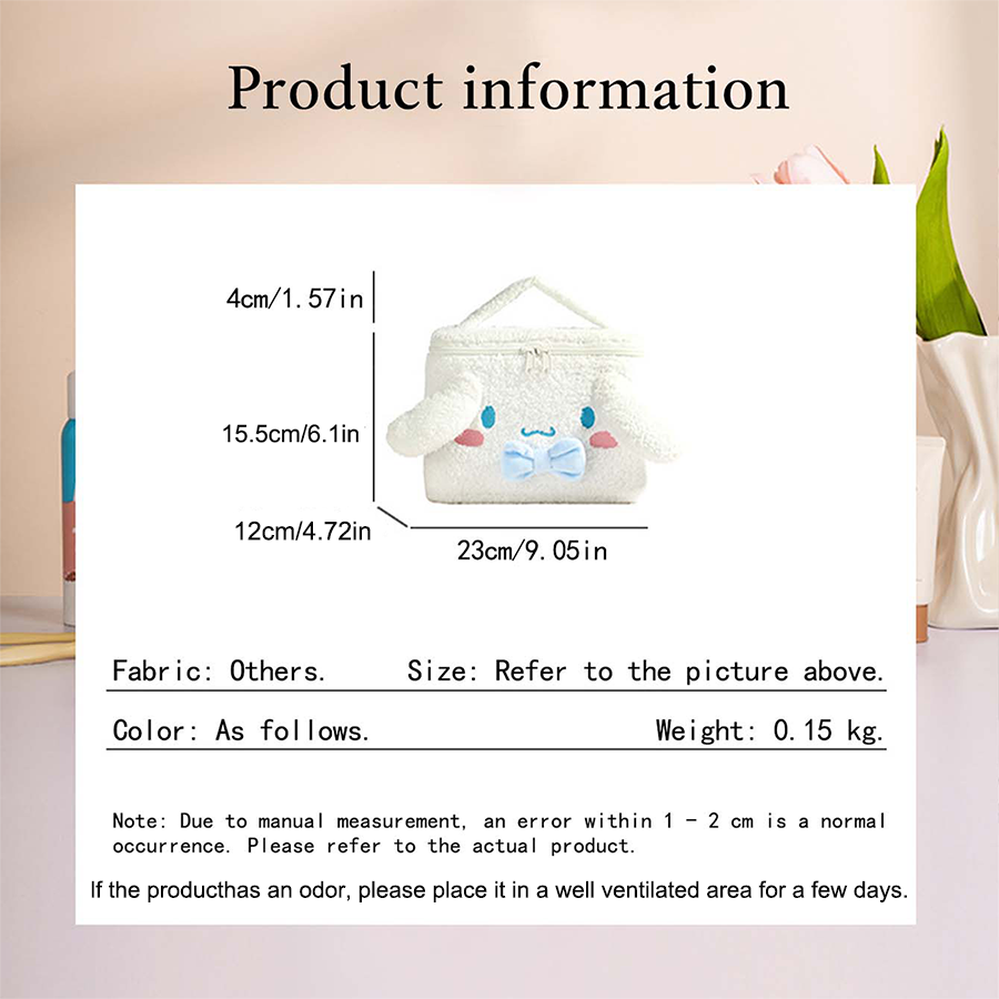 (Brand Authorized)Sanrio Plush Rectangular Cosmetic Bag