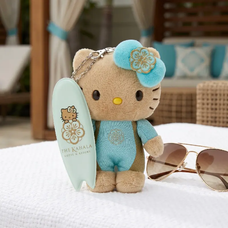 Hello Kitty Surfboard Plush Keychain (Hawaii Series)