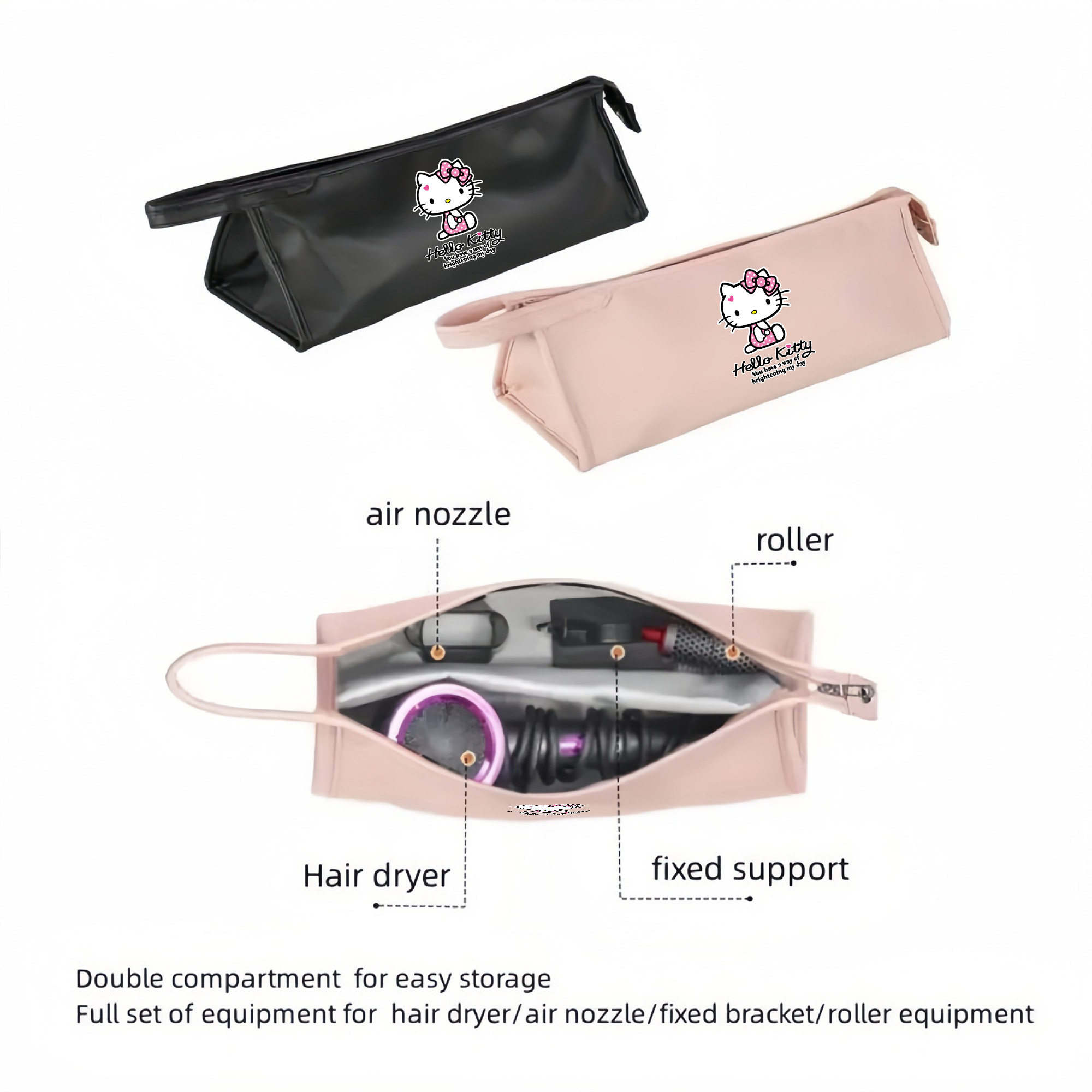  (Brand Authorized)Hello Kitty Hair Curler Storage Bag