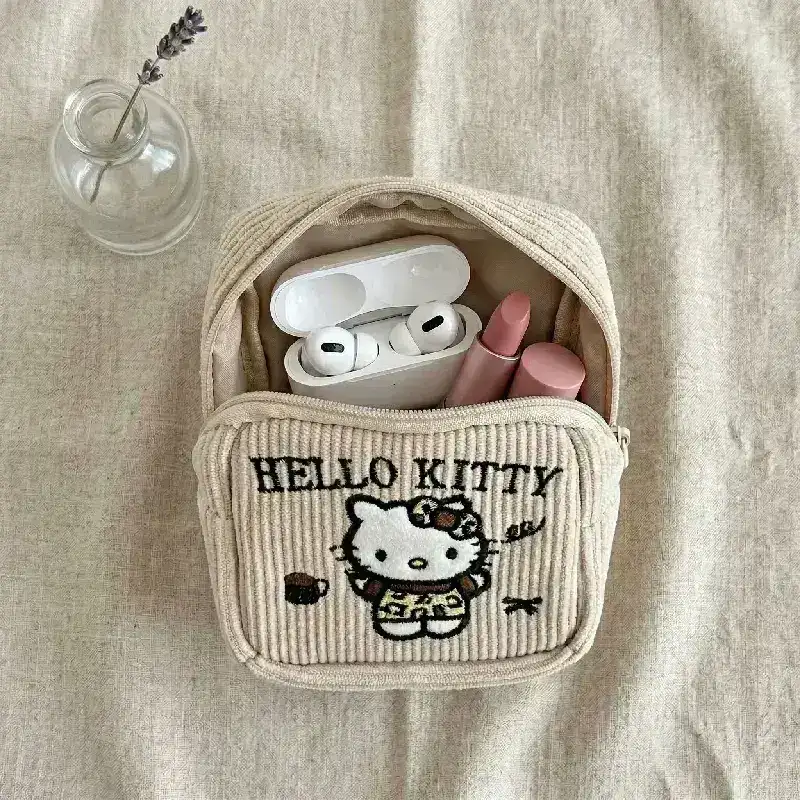 Hello Kitty Corduroy Mini Portable Storage Bag