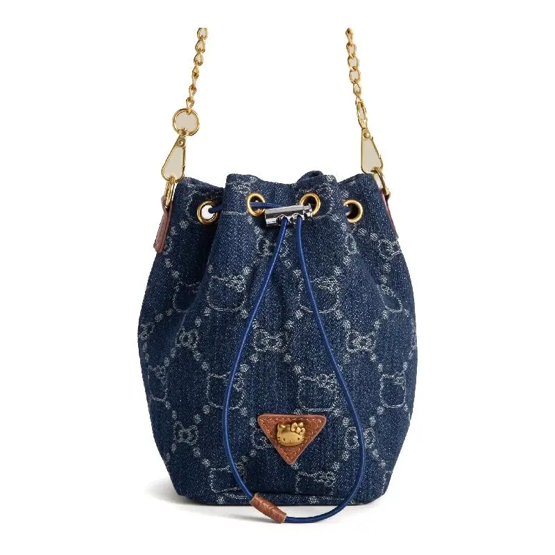 Hello Kitty Denim Drawstring Bucket Bag