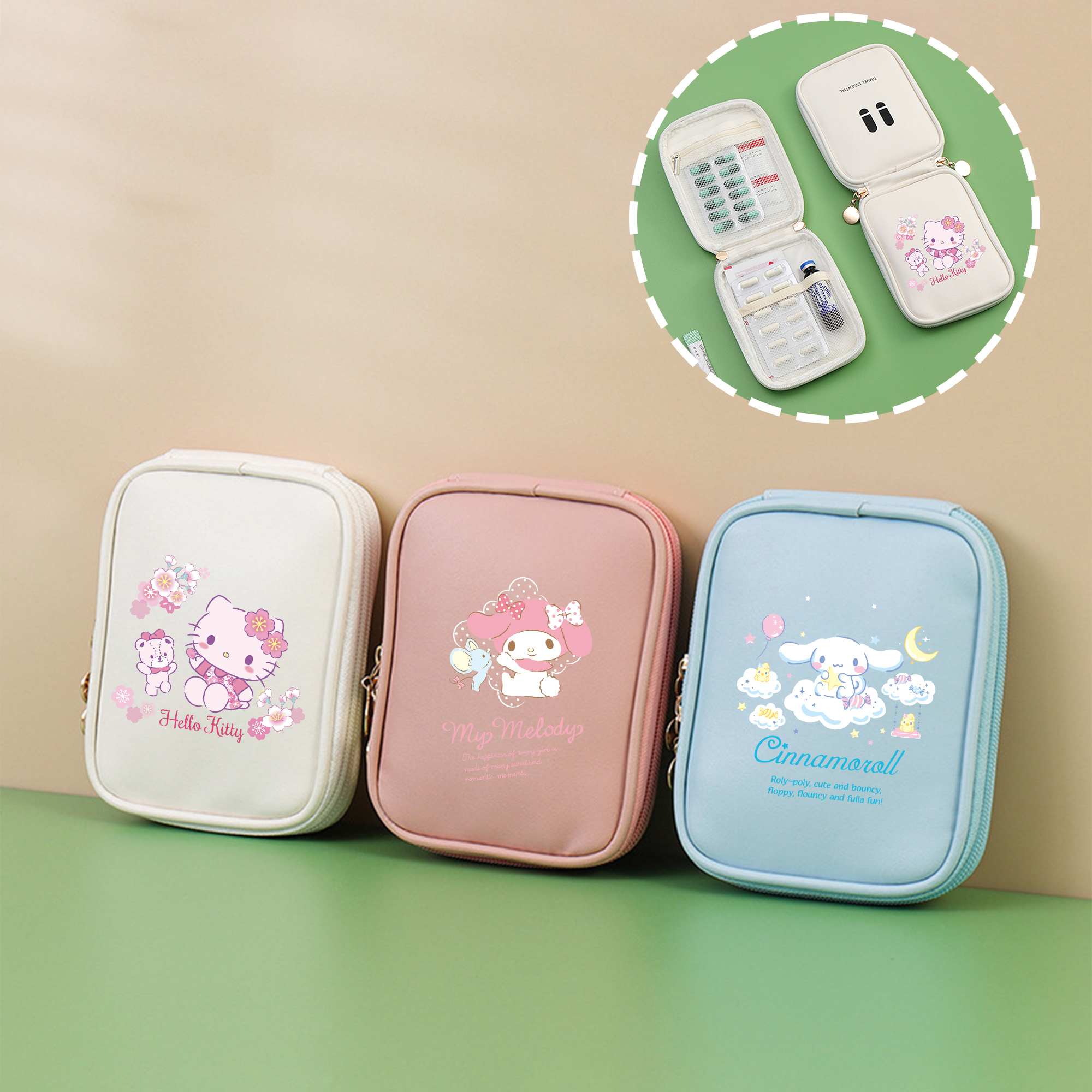 (Brand Authorized)Sanrio Portable Home Medicine Kit