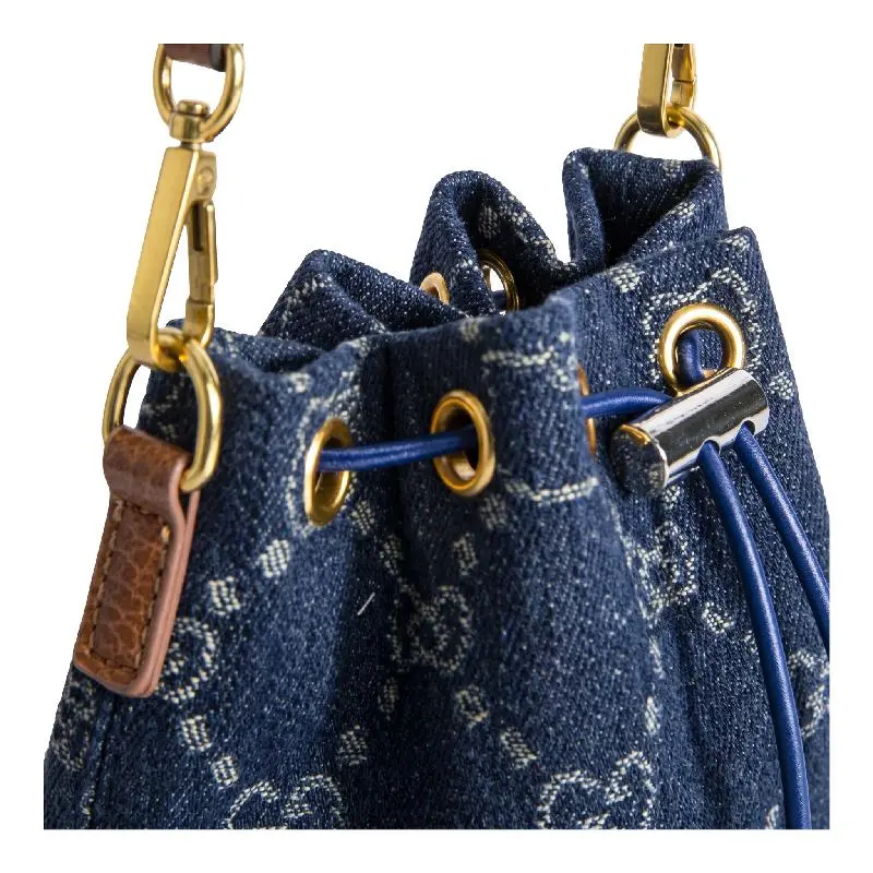 Hello Kitty Denim Drawstring Bucket Bag