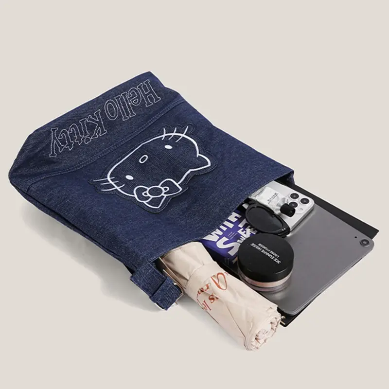 Hello Kitty Denim Shoulder Bag