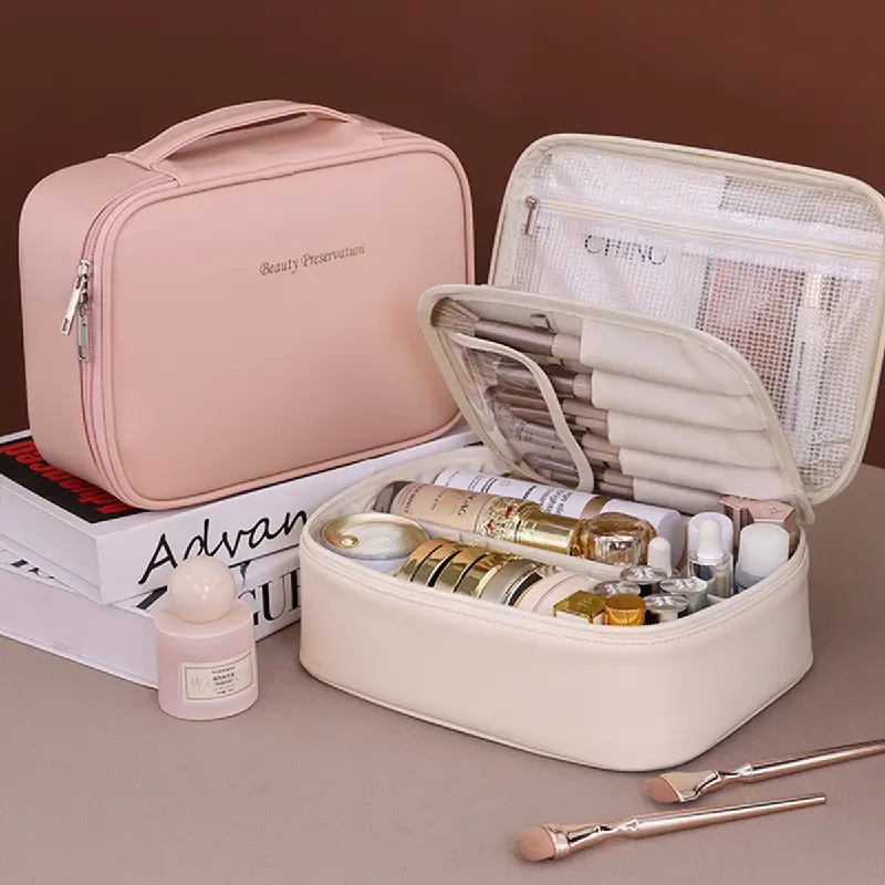 Portable waterproof makeup bag