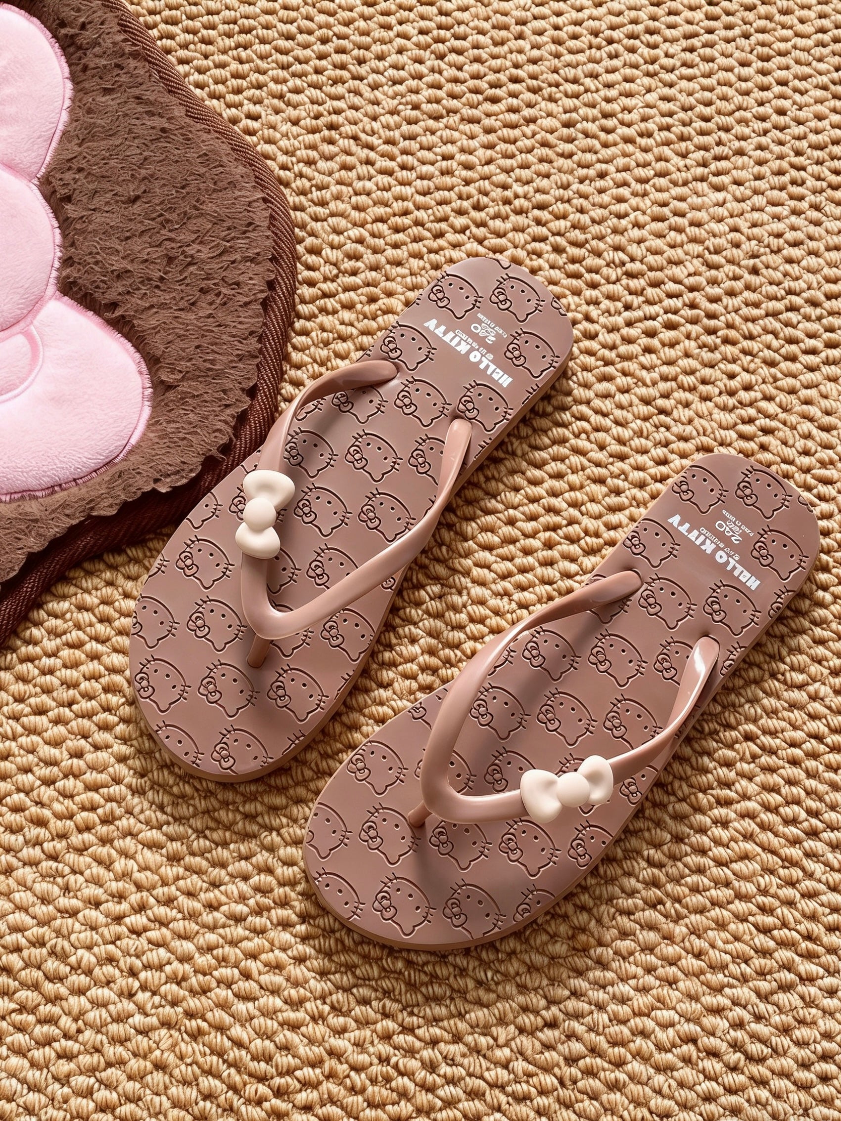 Hellokitty Beach Casual Slim Flip Flop Sandals Shower Shoes Basic Thong Sandals