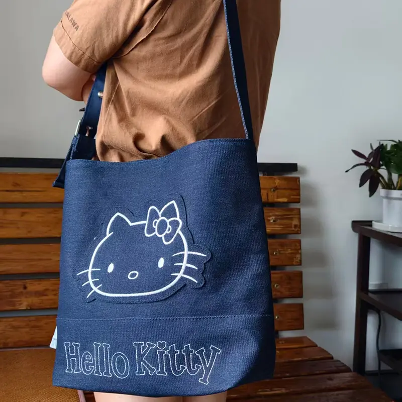 Hello Kitty Denim Shoulder Bag
