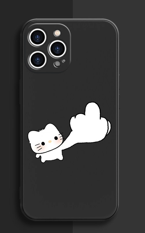 Hello Kitty Heart Couple Silicone Phone Case For iPhone 17 16 15 14 13
