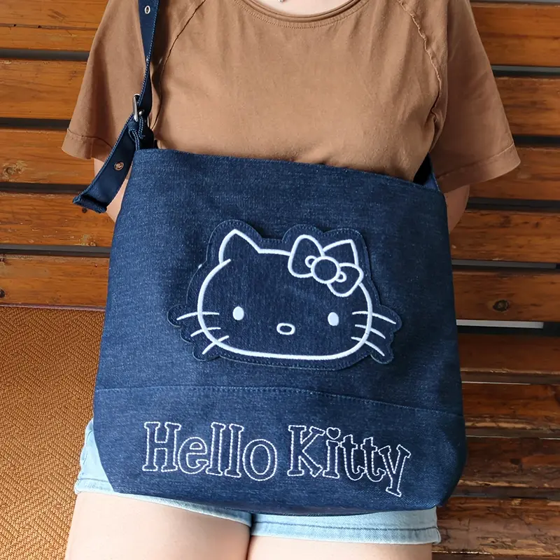 Hello Kitty Denim Shoulder Bag
