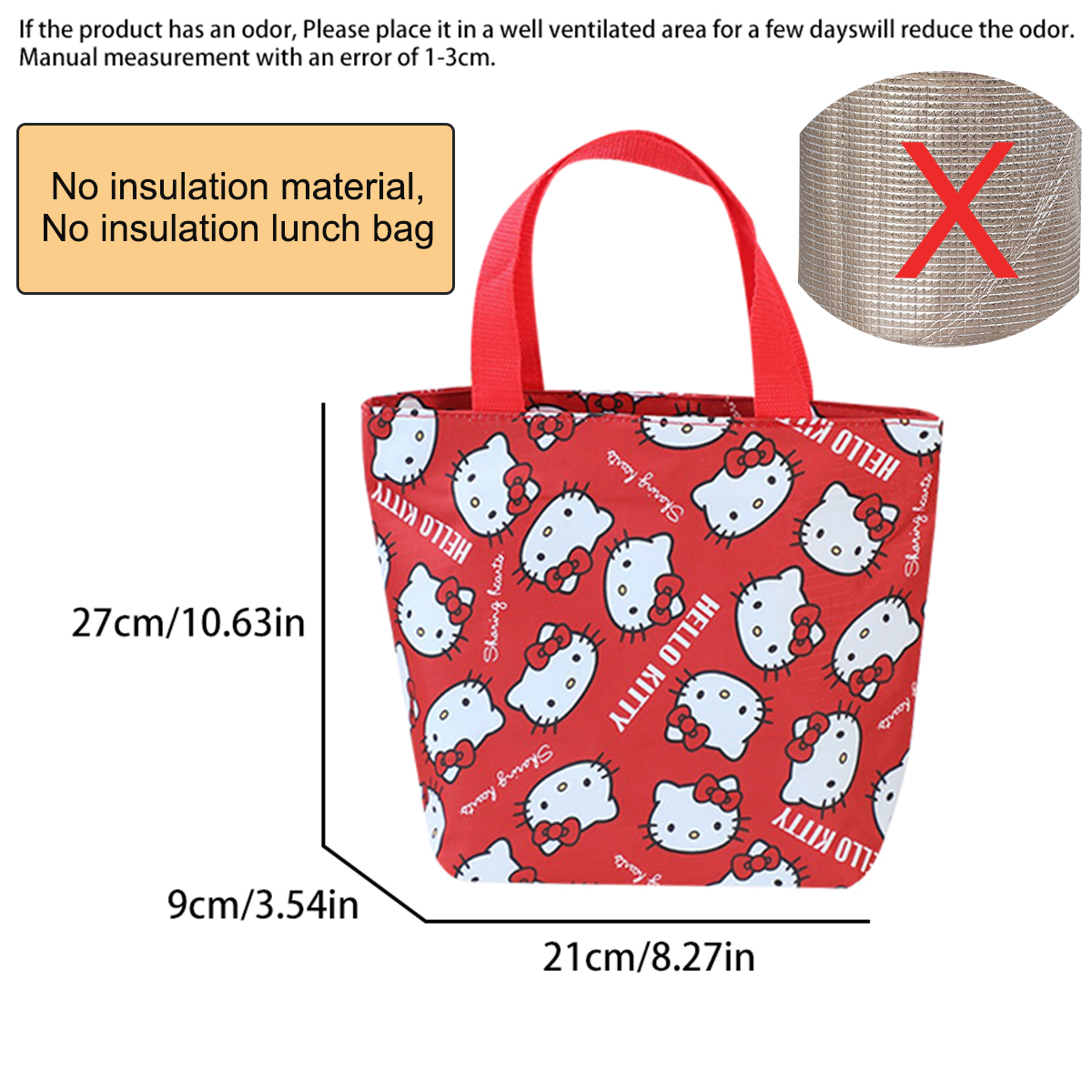 (Brand Authorized)Sanrio Regular Non-insulated Lunch Bag
