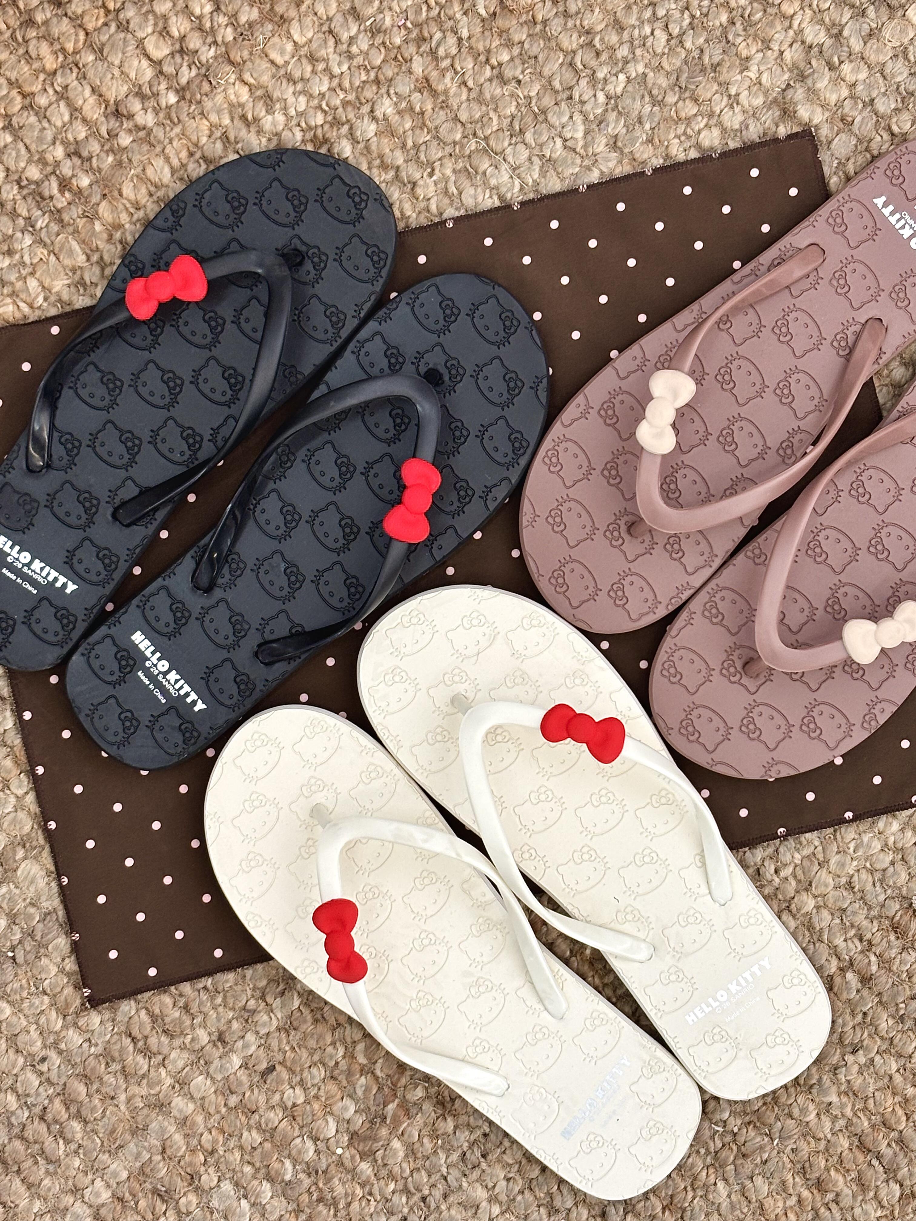 Hellokitty Beach Casual Slim Flip Flop Sandals Shower Shoes Basic Thong Sandals