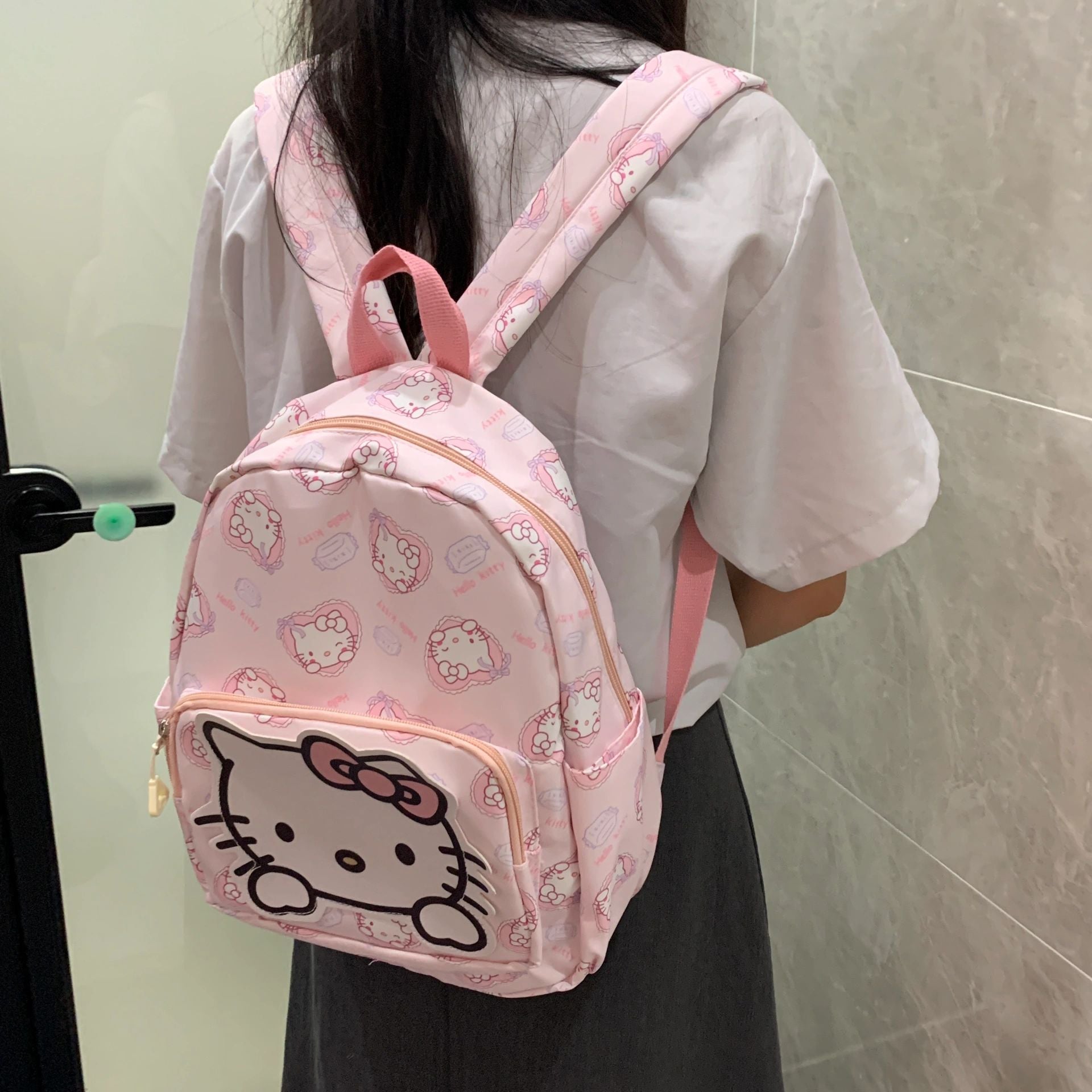 Sanrio Pocket Adult Womens Double Strap Shoulder Bag Purse Backpack