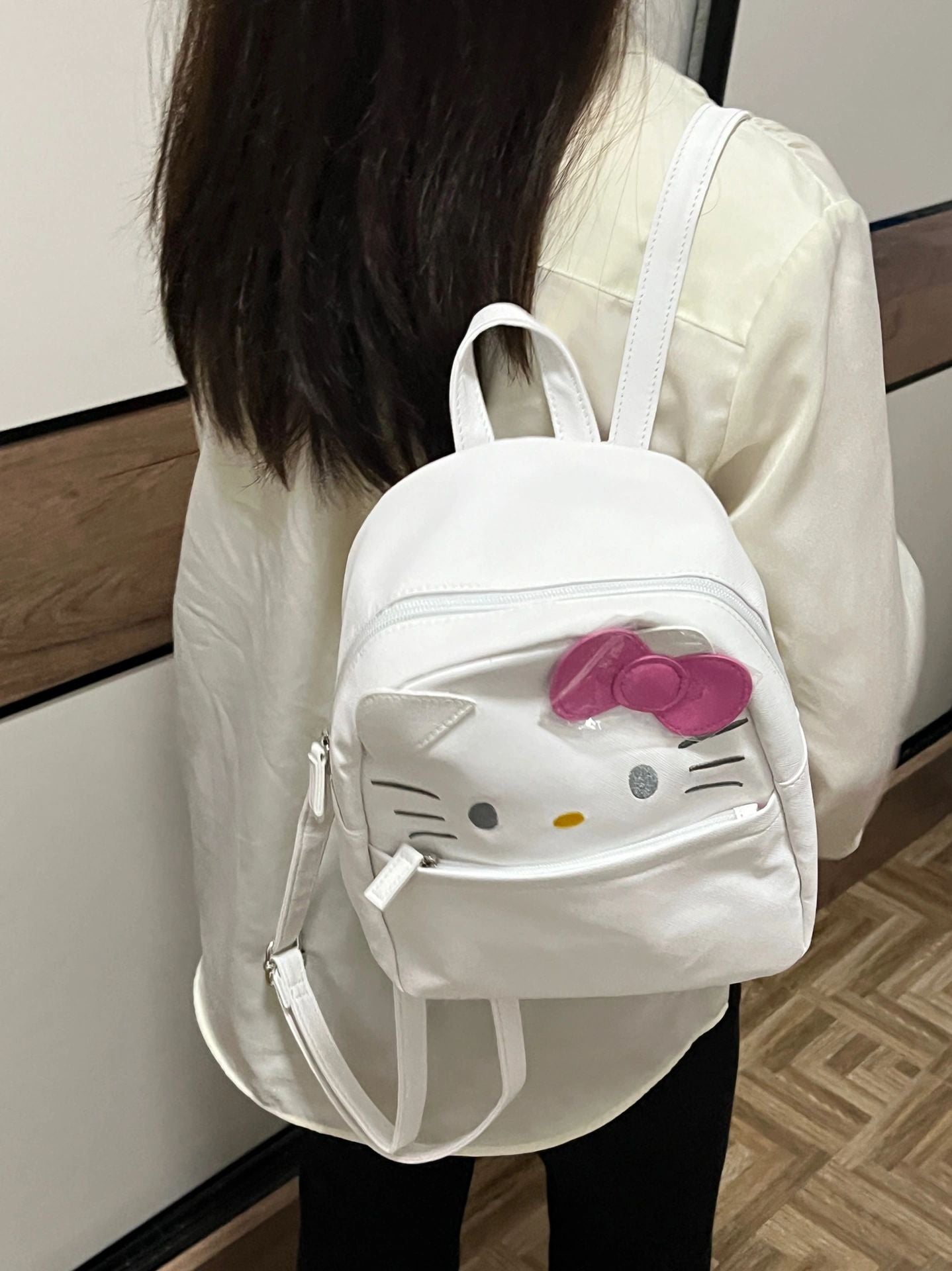 Sanrio Cute PU Backpack Shoulder Bag Backpack Handbag for Girls