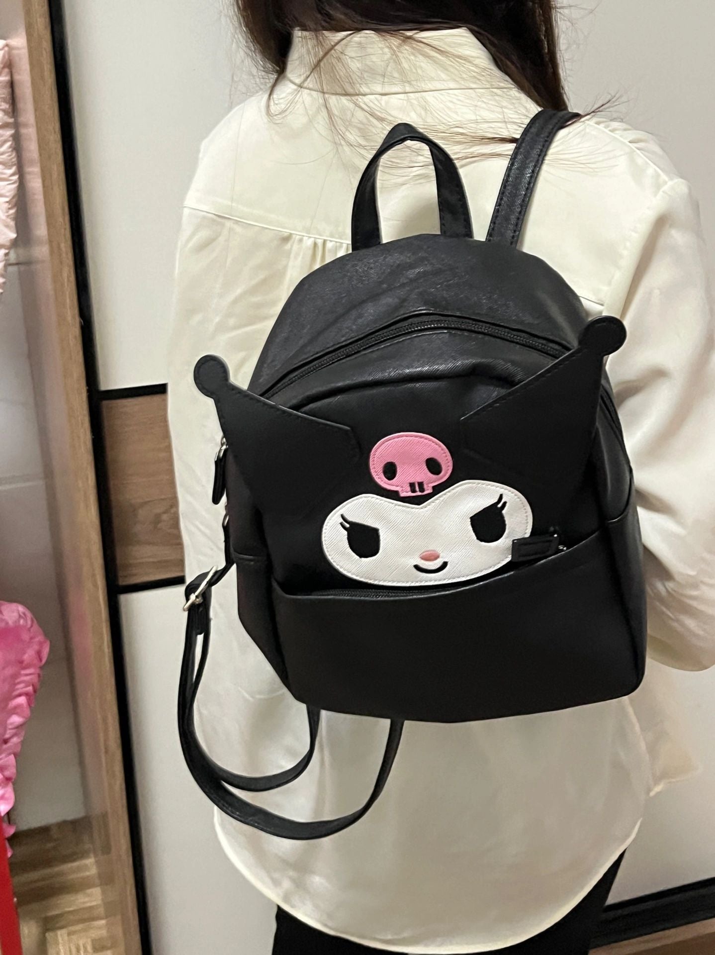 Sanrio Cute PU Backpack Shoulder Bag Backpack Handbag for Girls