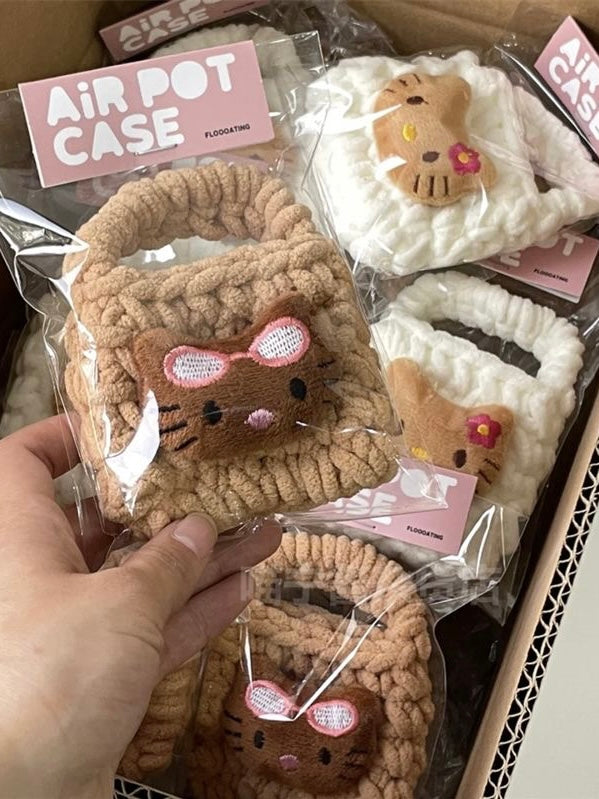 KT airpods headphones knitting bag