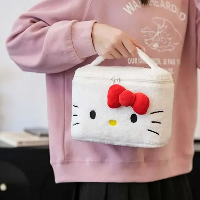 Hello Kitty Portable Plush Makeup Bag