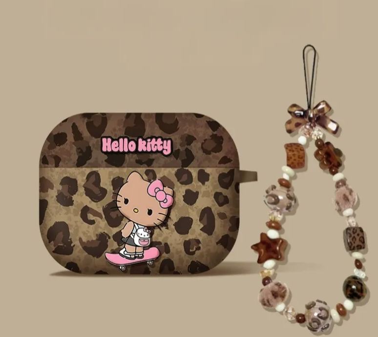 HELLO KITTY leopard print AirPods protective case