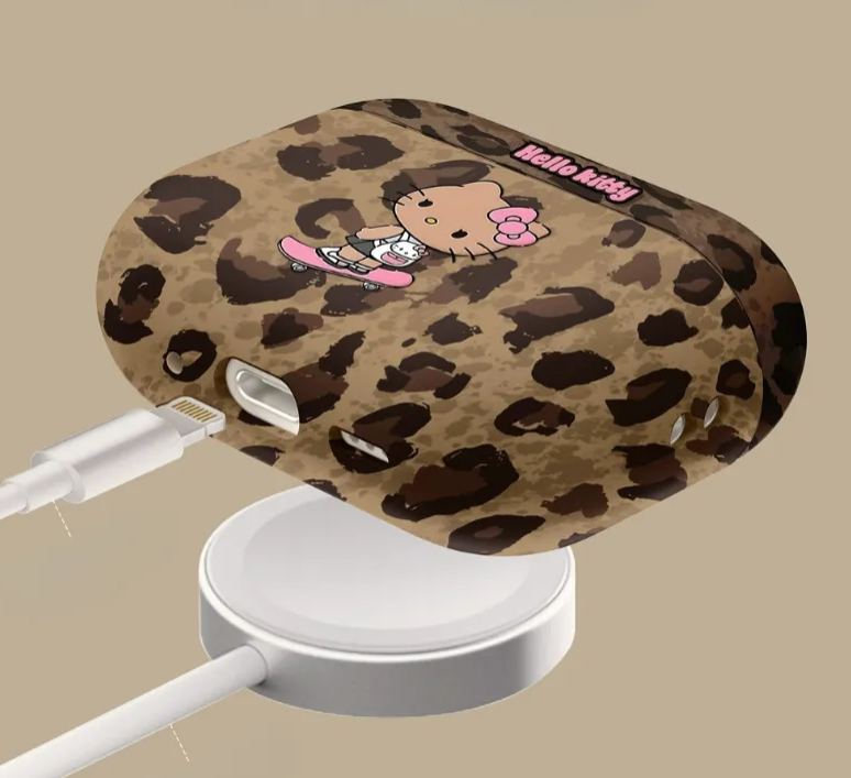 HELLO KITTY leopard print AirPods protective case