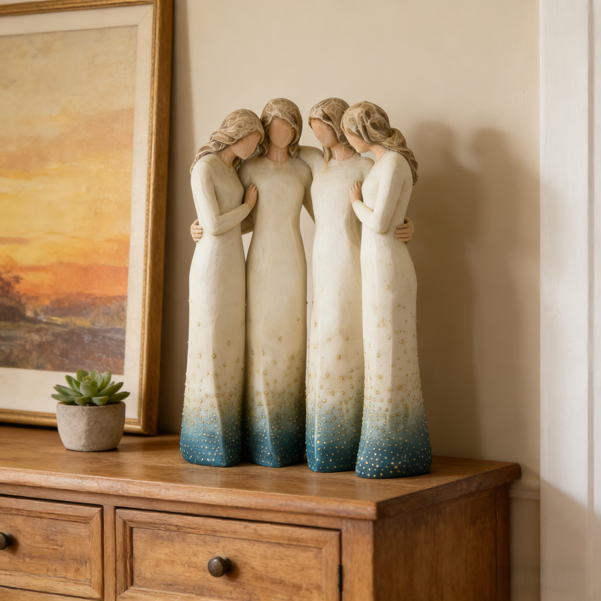 Sister Figurines Celebrates Supportive Friendships—Sculpted Hand-Painted Figure