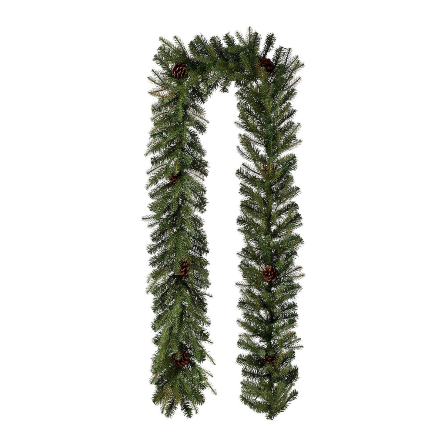 Real Touch Pre-Lit Greenery Pine Cone Christmas Garland