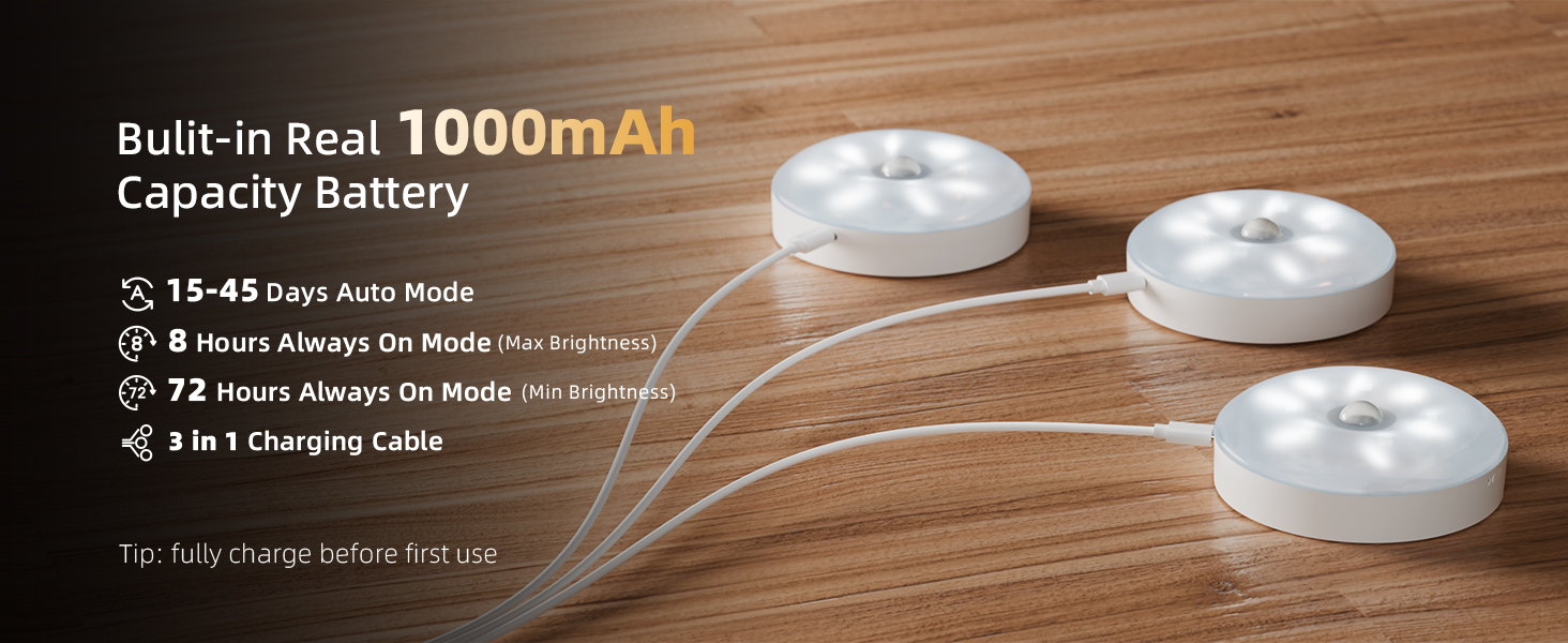 rechargeable puck lights