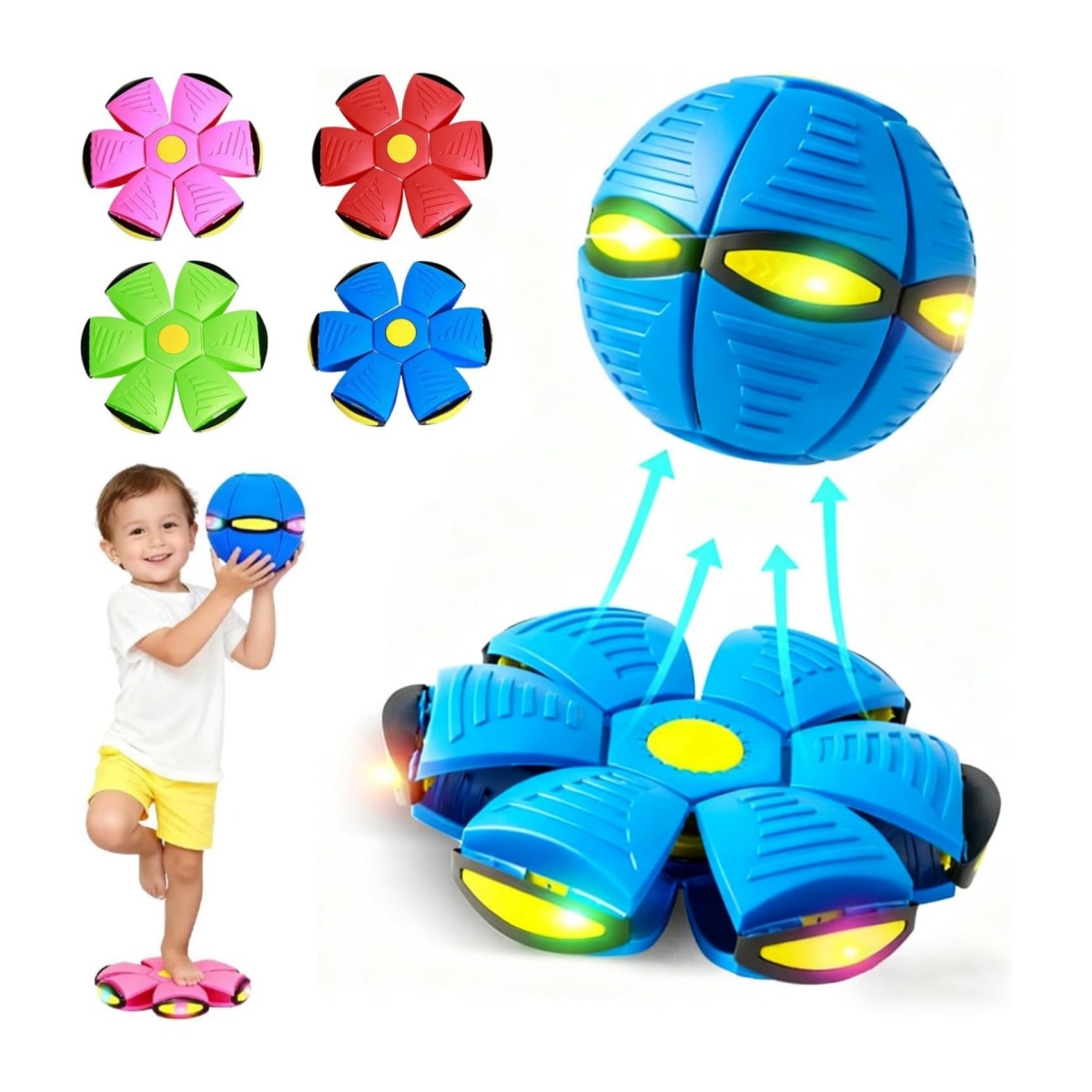 Childrens Bouncing Metaball Toy with LED Lights