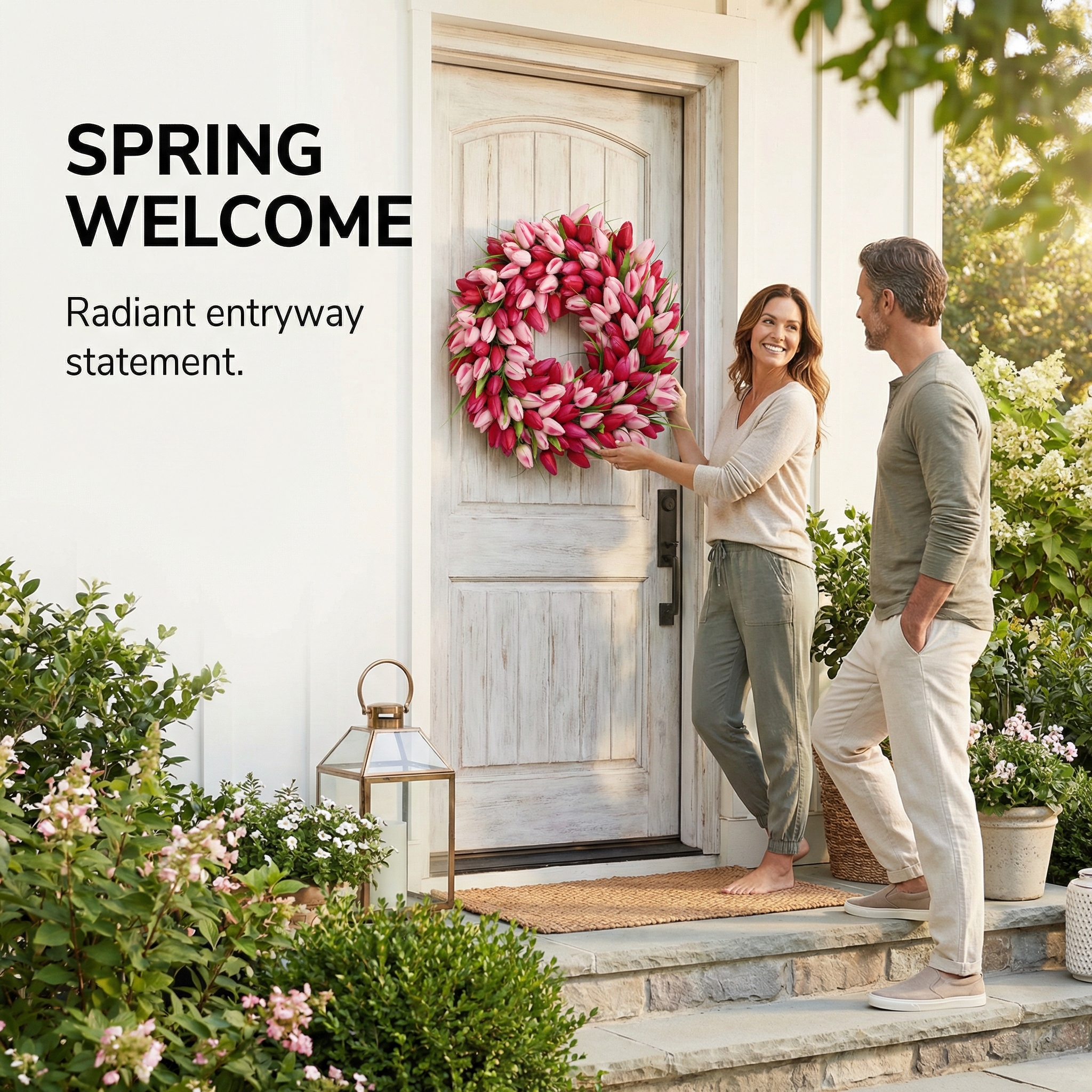 Vibrant Tulip Wreath