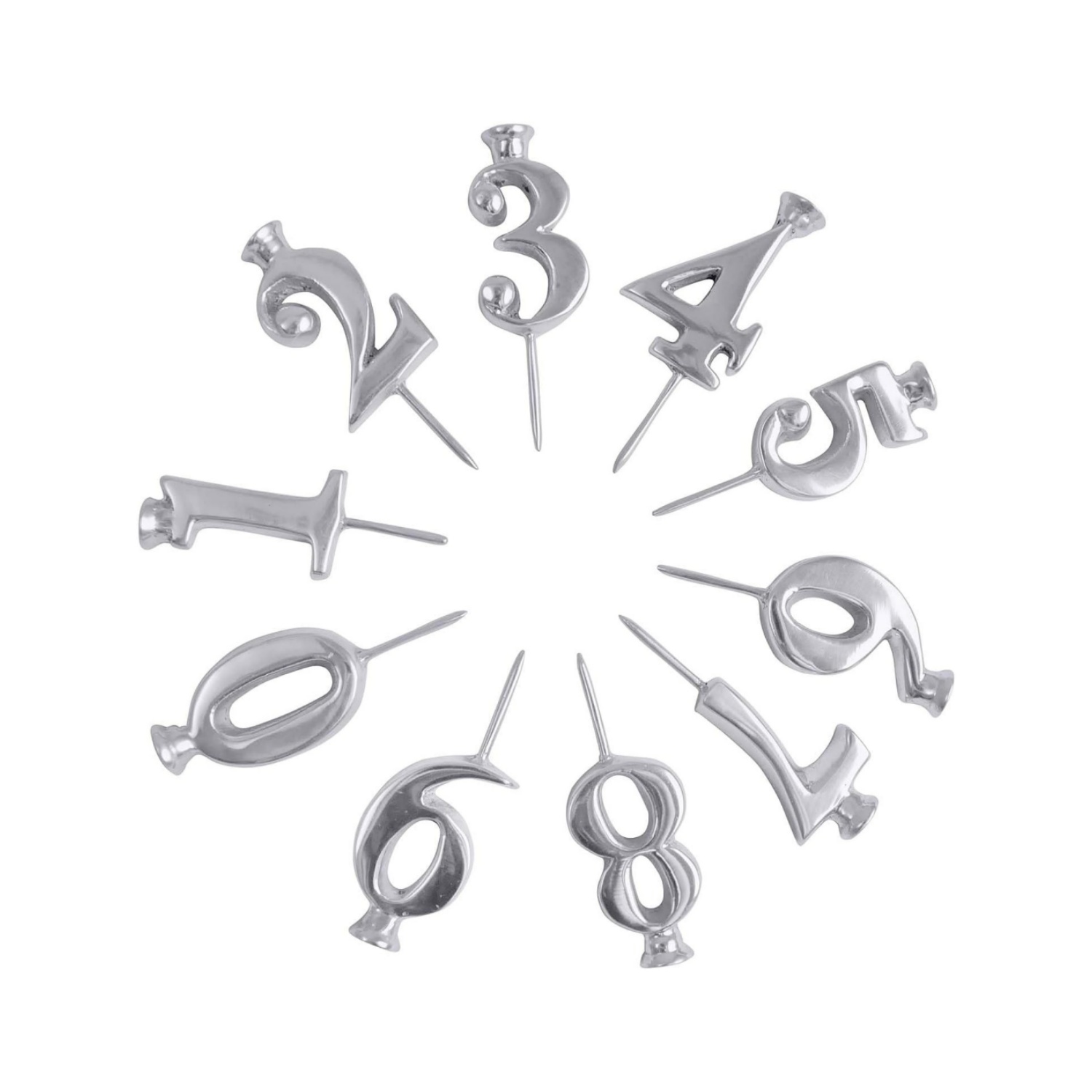 Reusable 0–9 Number Candle Holder Set