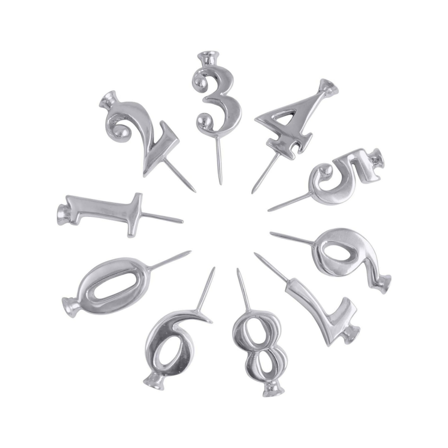 Reusable 0–9 Number Candle Holder Set