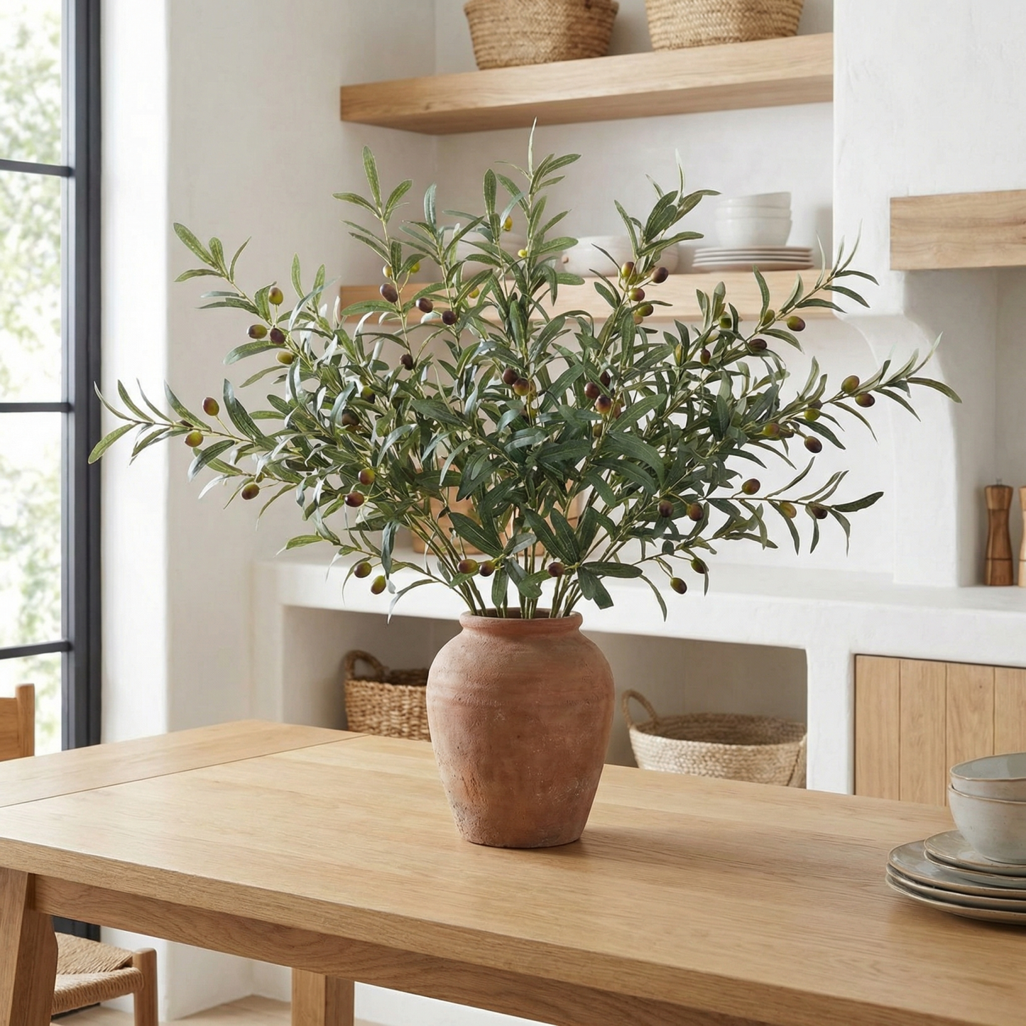 Large Tall Fake Olive Tree Branches