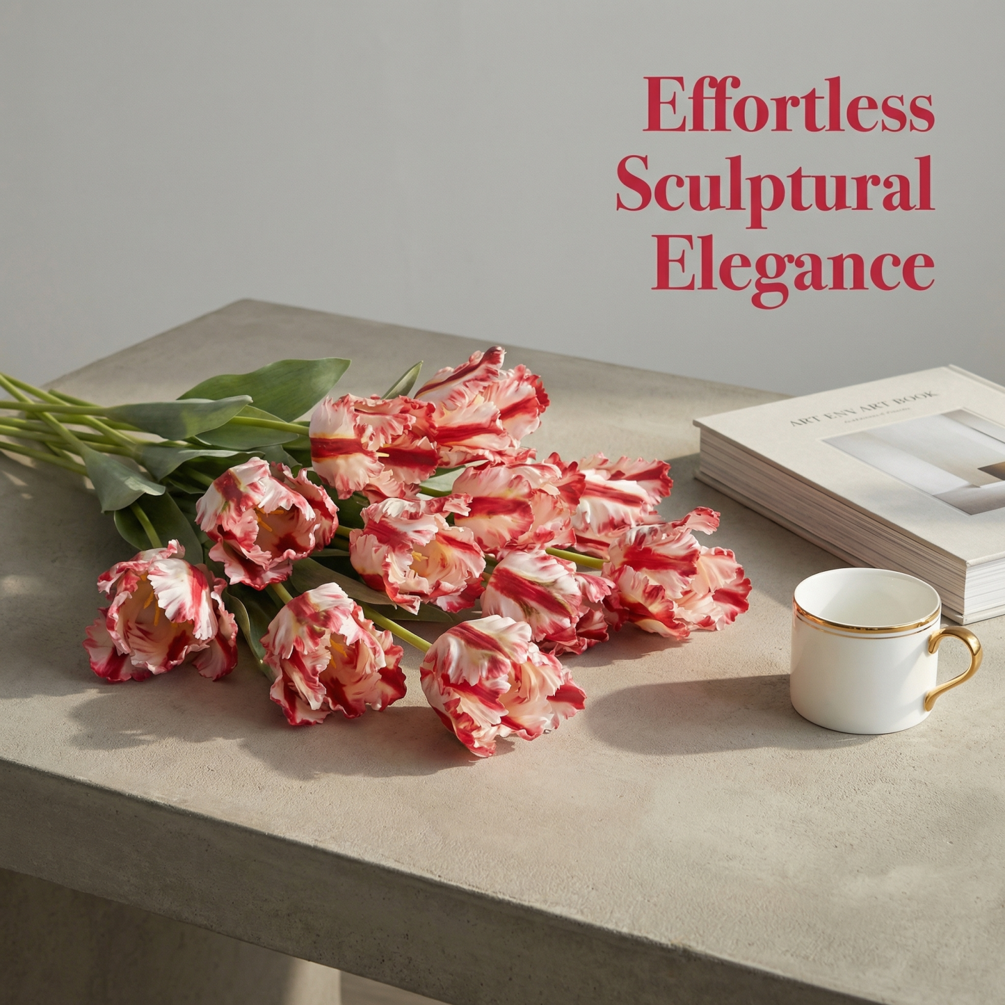 Dramatic Ruffled Tulips Stems