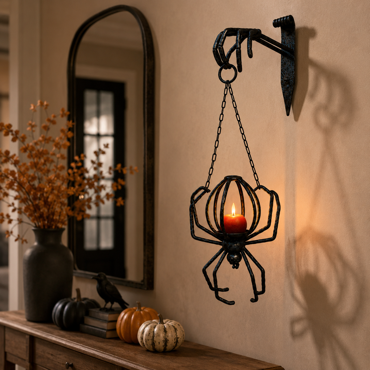 Gothic Spider Wall Sconce