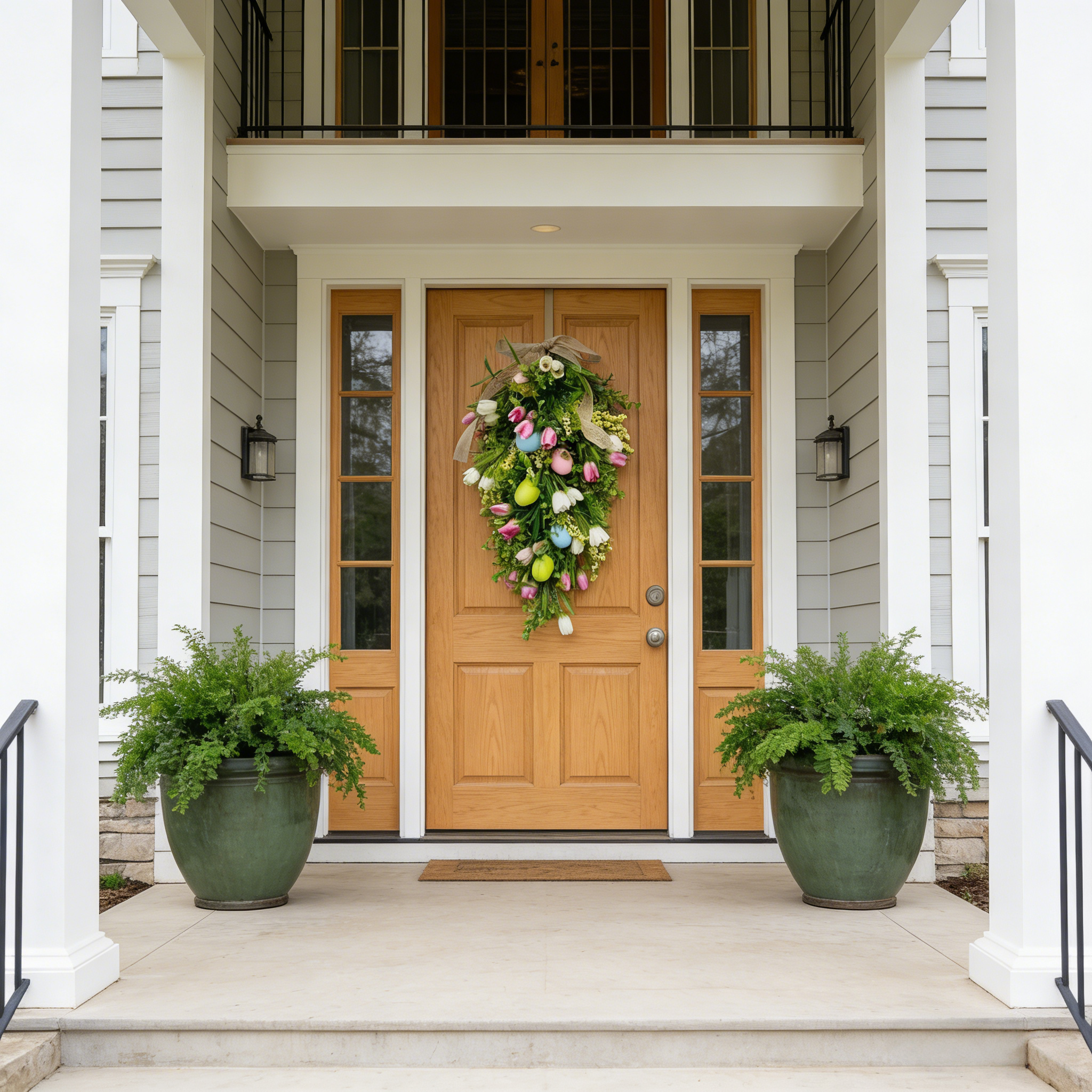 Easter Egg Tulip Teardrop Wreath