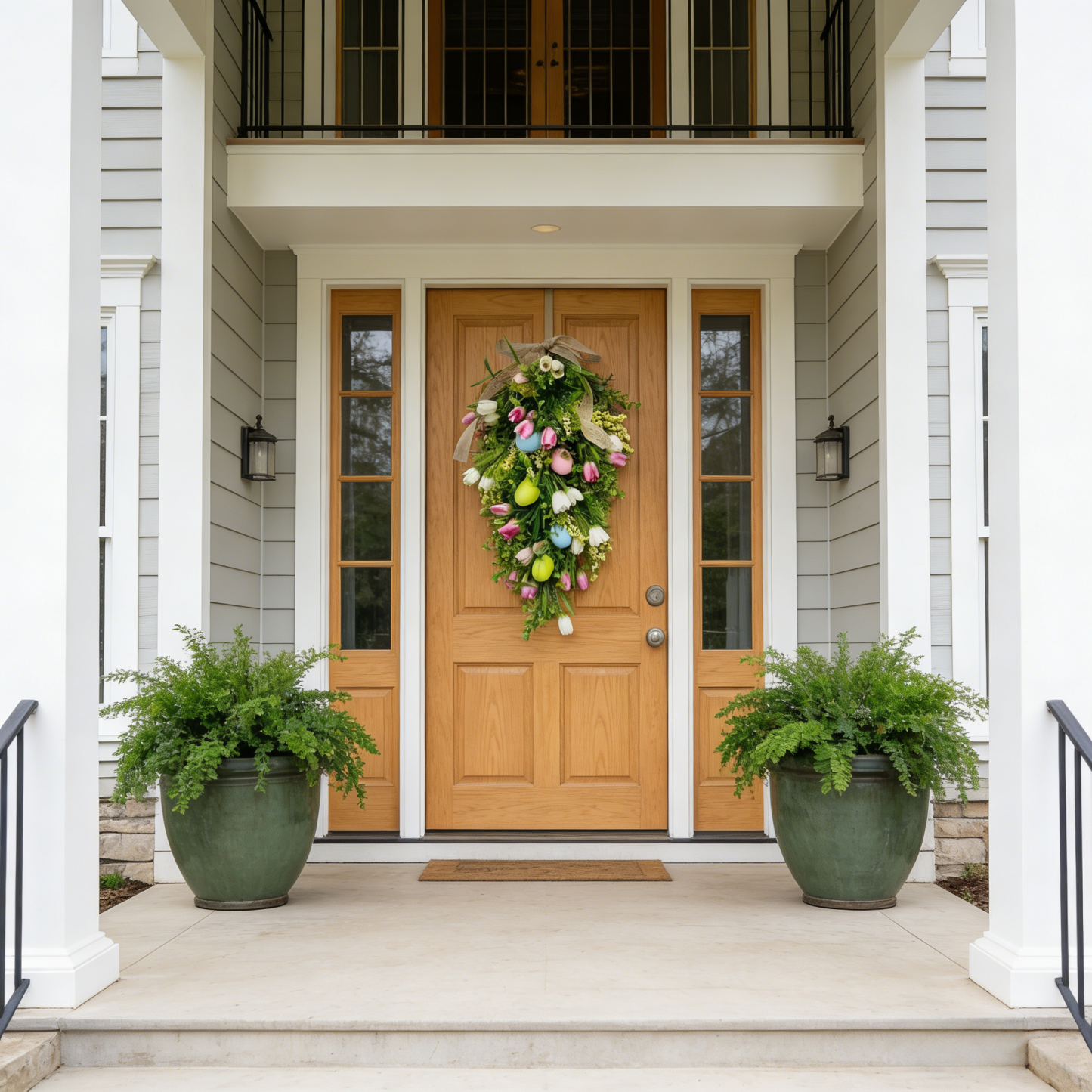 Easter Egg Tulip Teardrop Wreath