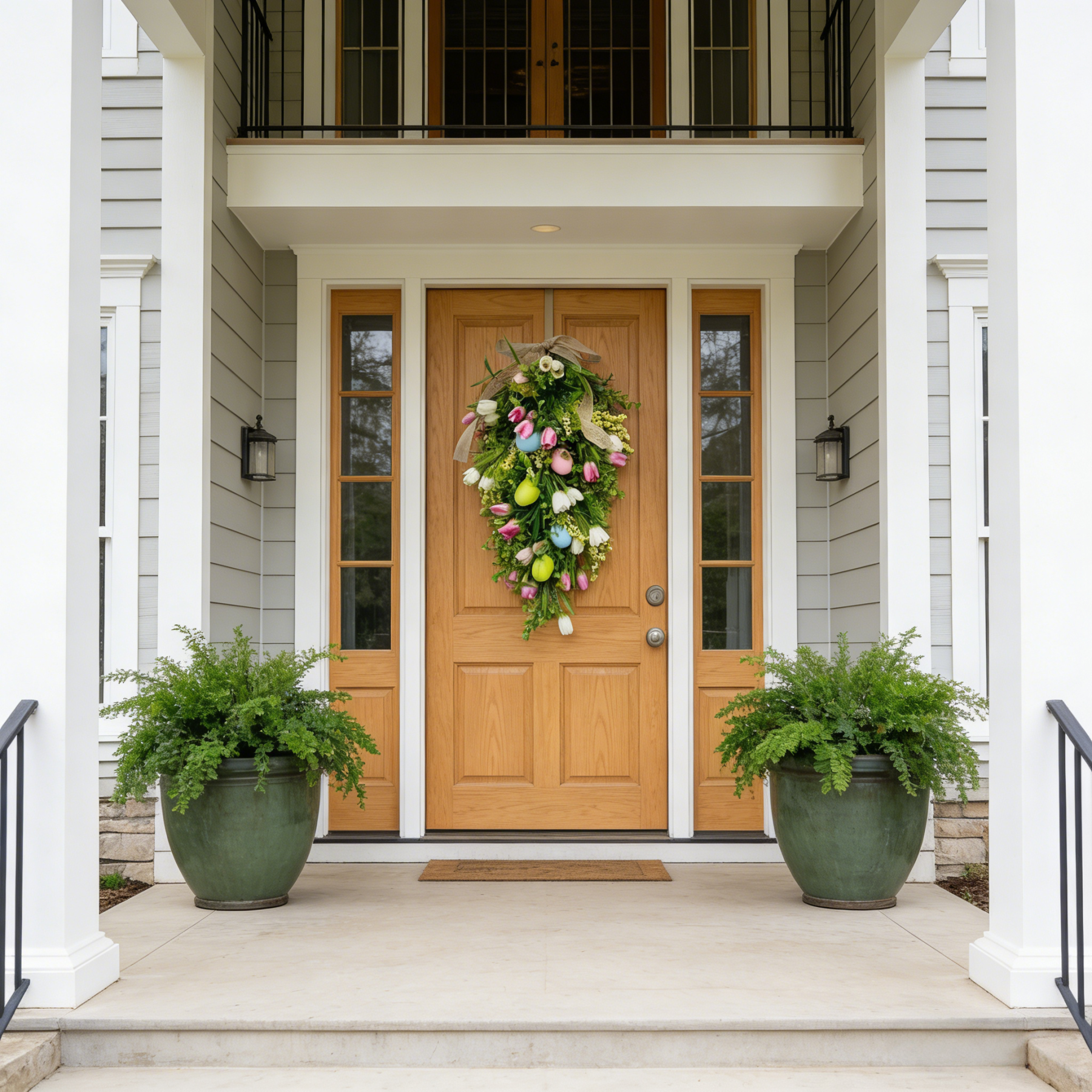 Easter Egg Tulip Teardrop Wreath