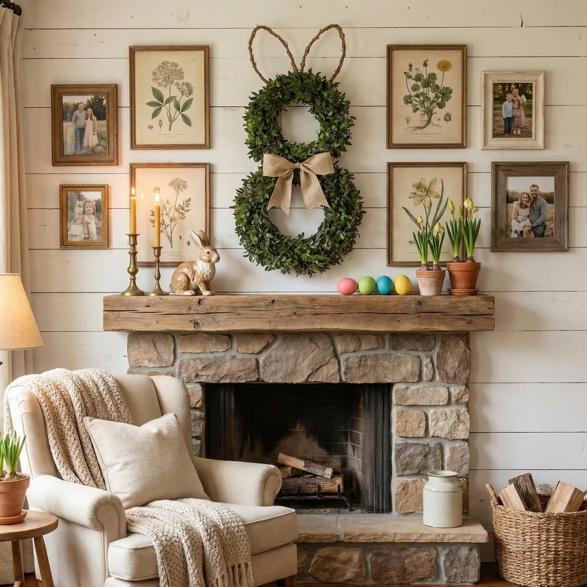 Perfect Rabbit-Shaped Spring Wreath