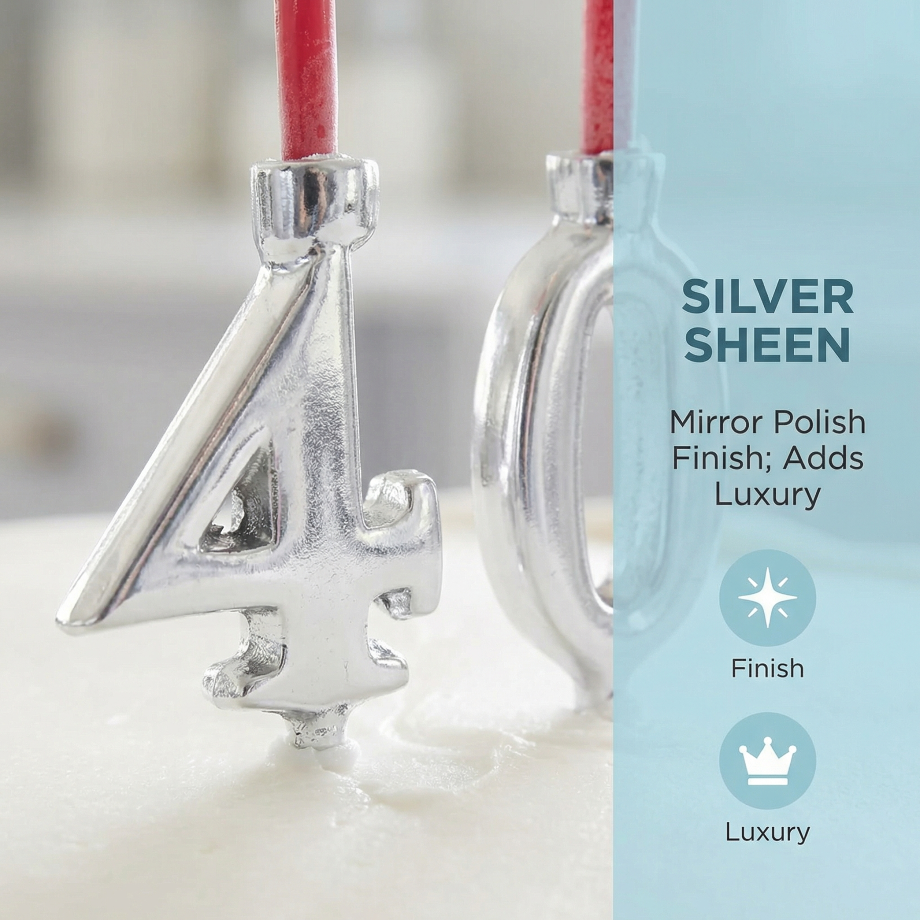 Reusable 0–9 Number Candle Holder Set