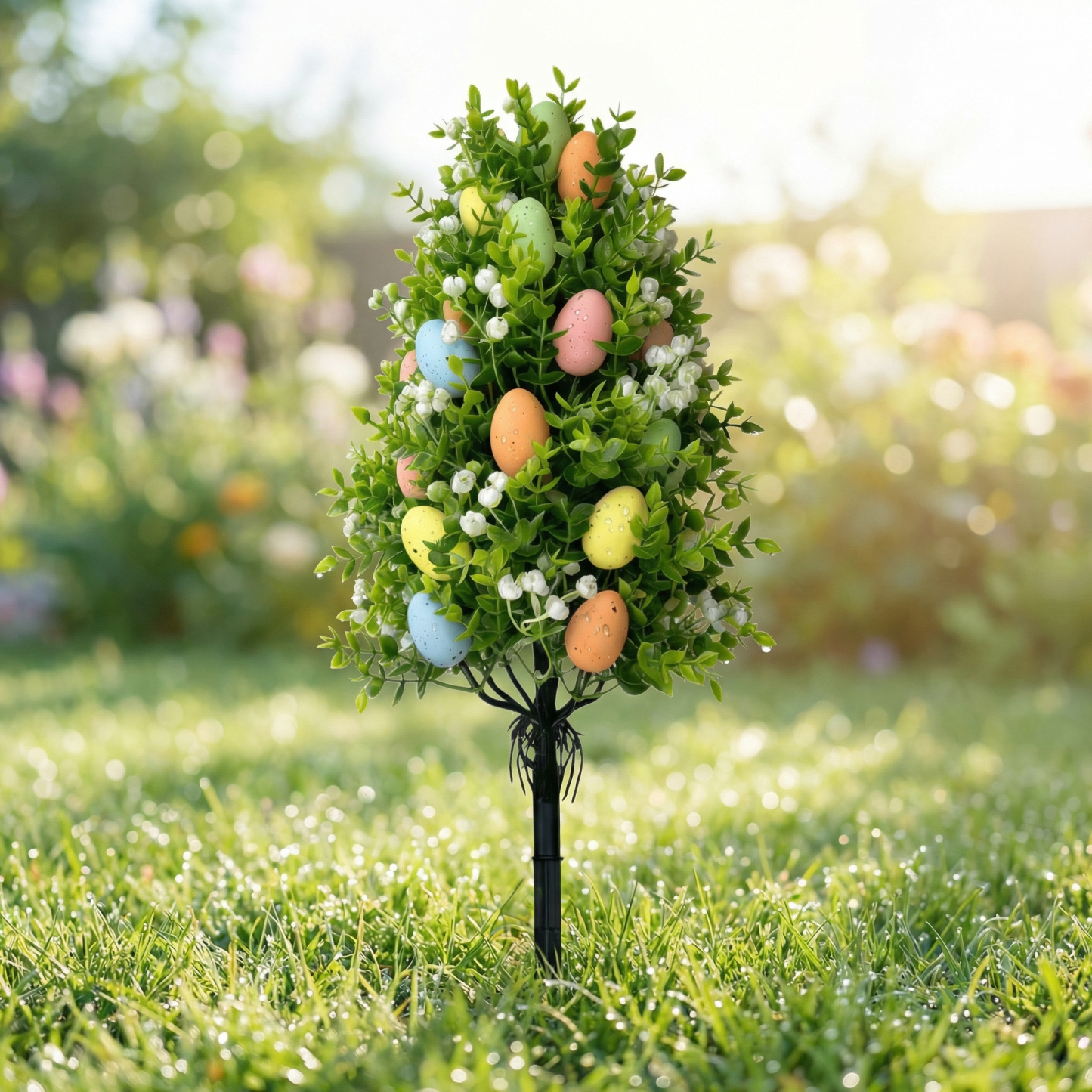 Multi-Colored Easter Egg Garden Stake
