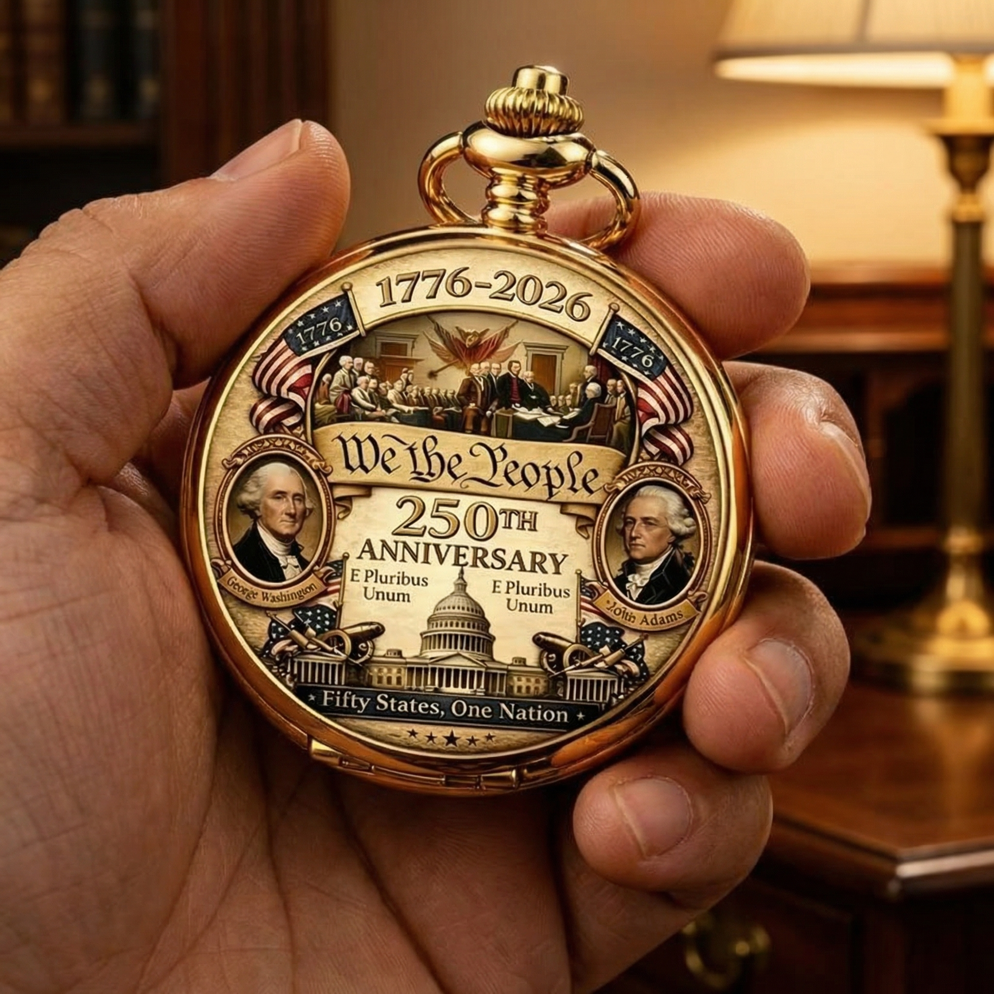 1776-2026 250Th Anniversary Commemorative Pocket Watch Retro