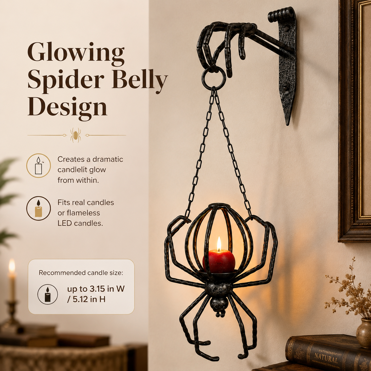 Gothic Spider Wall Sconce