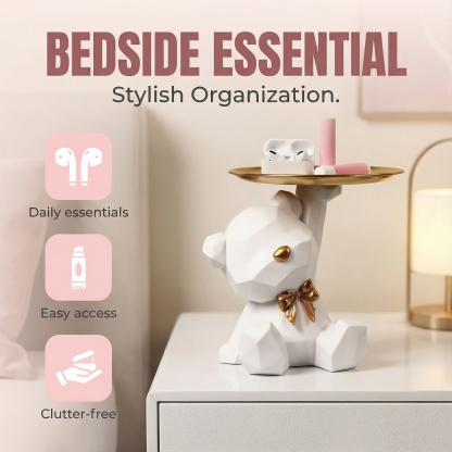Charming Bear-Shaped Storage Tray
