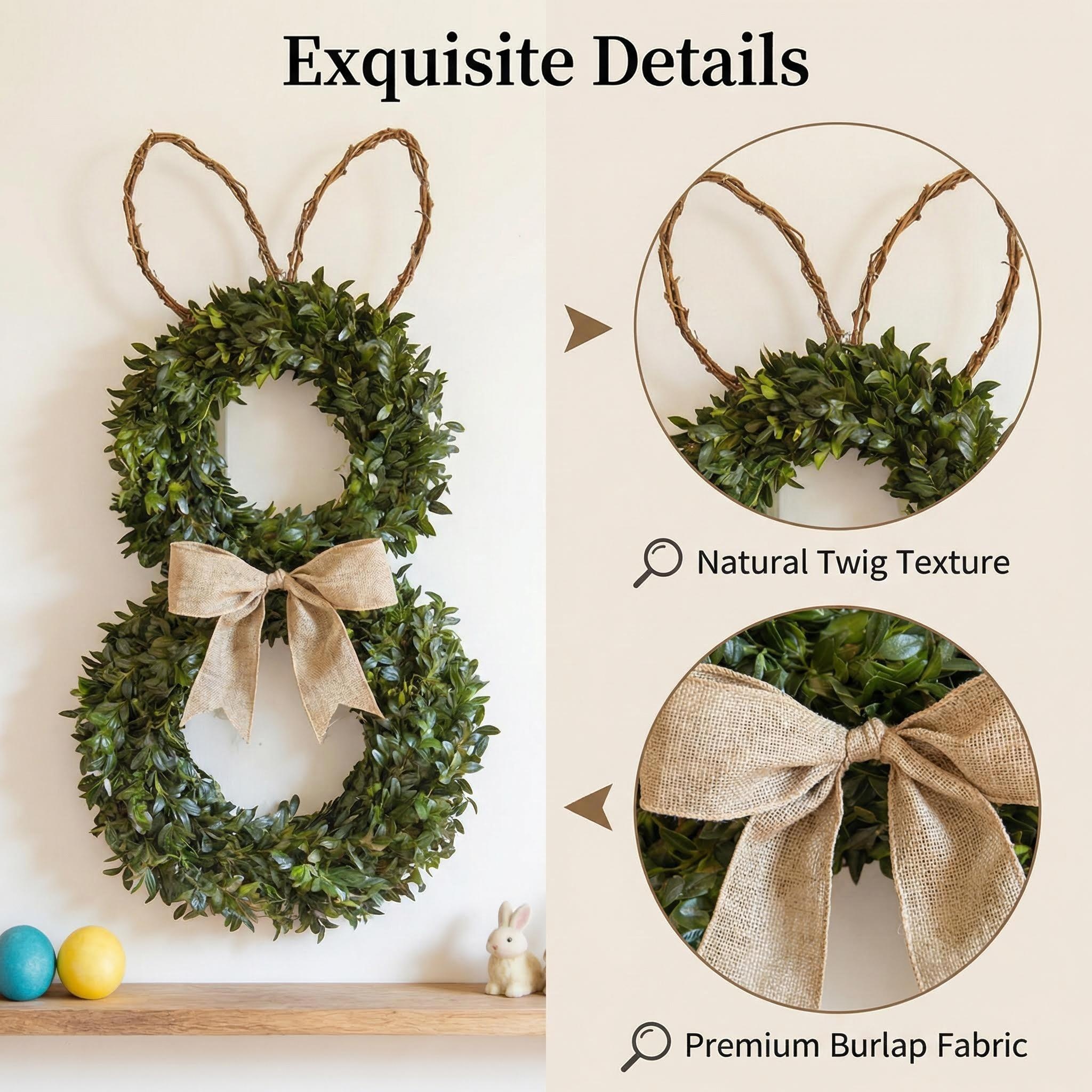Perfect Rabbit-Shaped Spring Wreath